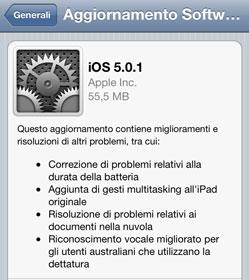 iOS 5.0.1 è una carica di energia