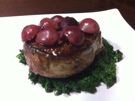 Filetto Su Crema Di Spinaci Con Uva Sfumata Al Chianti Classico