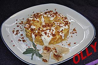 Sformatini di tagliolini con crema di parmigiano