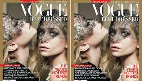 Le gemelle Olsen sulla copertina di Vogue di Dicembre 2011