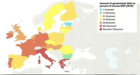 Ecco la mappa del debito pubblico in Europa