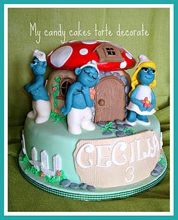 Torta dei puffi- Smurfs cake