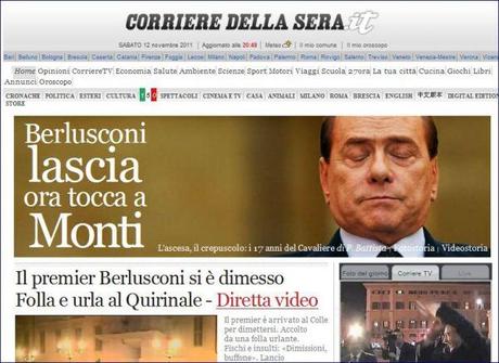 Dimissioni di Berlusconi, le Prime Pagine dall’Italia e dal Mondo