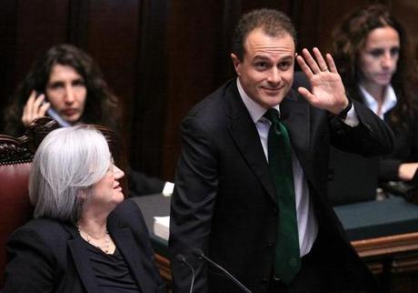 Rosi Bindi, vicepresidente della Camera, e il capogruppo della Lega,  Marco Reguzzoni (Photoviews)