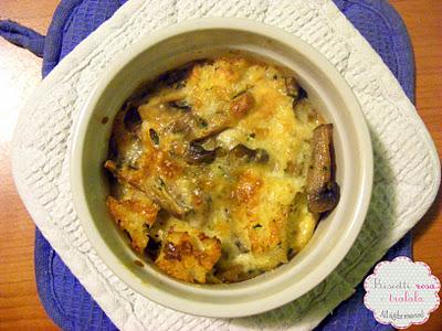 Tortino di pane e funghi