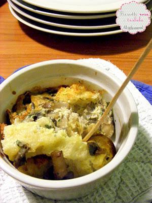 Tortino di pane e funghi