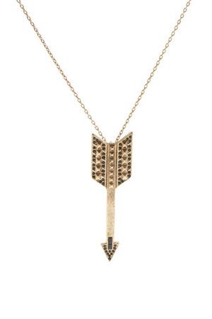 House of Harlow 1960 Pave Arrow Drop Necklace