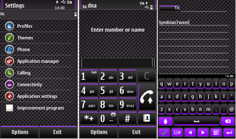 Tema / Theme Gratis Nokia Symbian : Carbon Violet