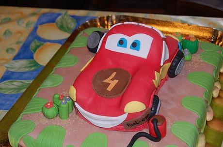 La Torta di Saetta McQueen di Cars :il compleanno di Mattia