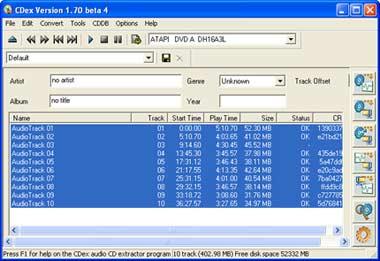 Cdex Come convertire Cd musicali in Mp3 con CDex