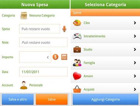 android moneylover spesacateg Money Lover, gestire spese e finanze su Android