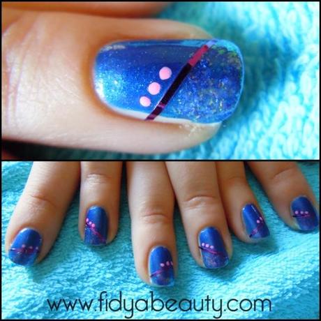 Nail art with striping