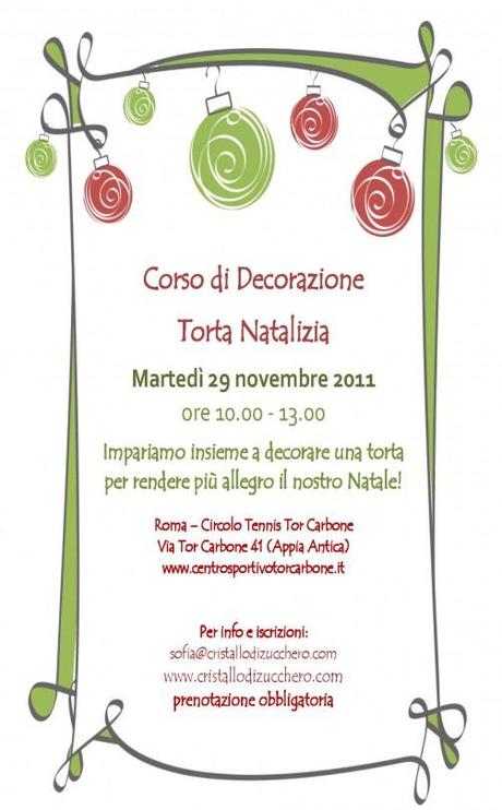 Corso di decorazione Torta di Natale: 29 novembre 2011