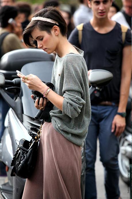 In the Street...Anne-Catherine...ribbed velvet, Paris