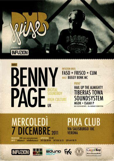 DUBWISE feat. BENNY PAGE (Digital Soundboy / High Culture | Uk) @ Pika Club (7/12/2011)