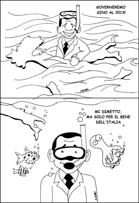 siamo nella stessa barca, Berlusconi affonda, noi con lui