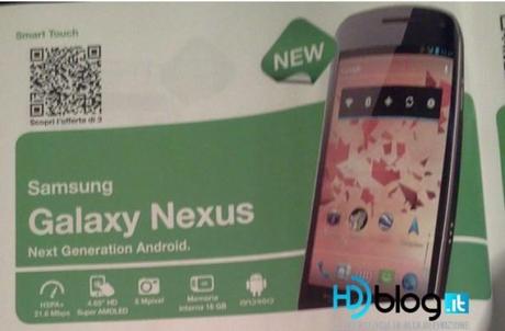 Galaxy Nexus in vendita con Tre dalla prossima settimana