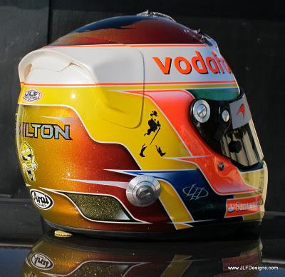 Arai GP-6 L.Hamilton India 2011 by JLF Designs