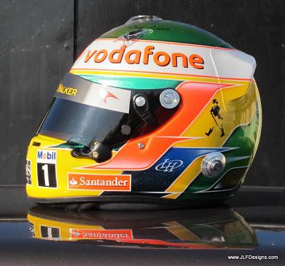 Arai GP-6 L.Hamilton India 2011 by JLF Designs