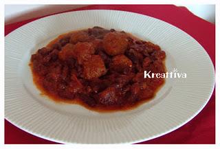 Salsiccia con fagioli kidney rossi