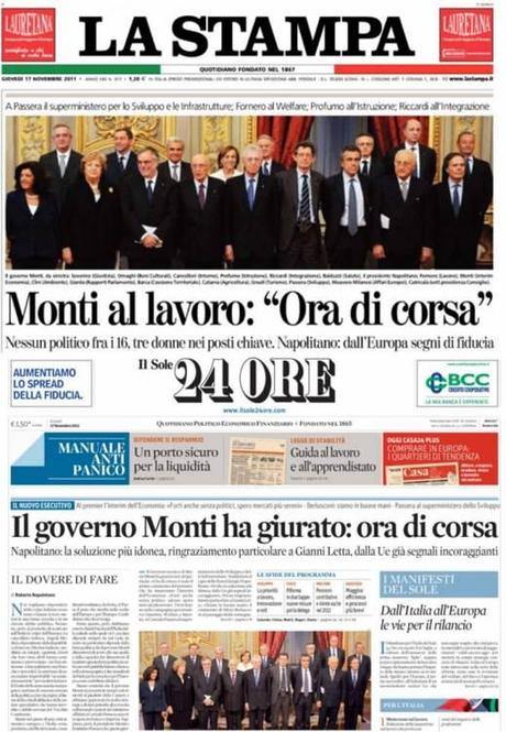 SPECIALE LA CRISI/ È nato il Governo Monti: “Ora di corsa”