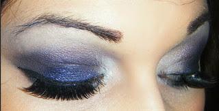 makeup smoky blu & argento