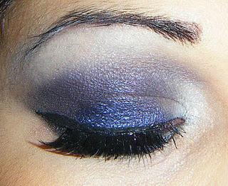 makeup smoky blu & argento