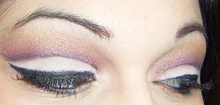 makeup - purple & golden snow