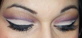 makeup - purple & golden snow