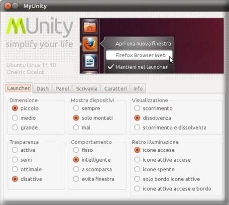 Ubuntu Configurare Unity con MyUnity