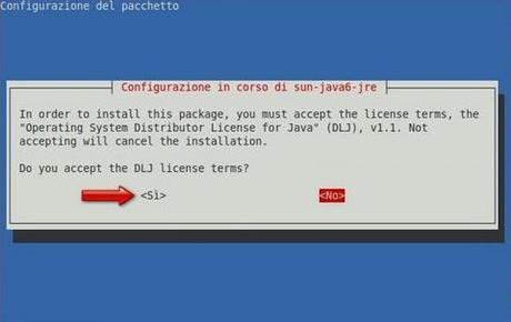 Java seconda accettazione licenza