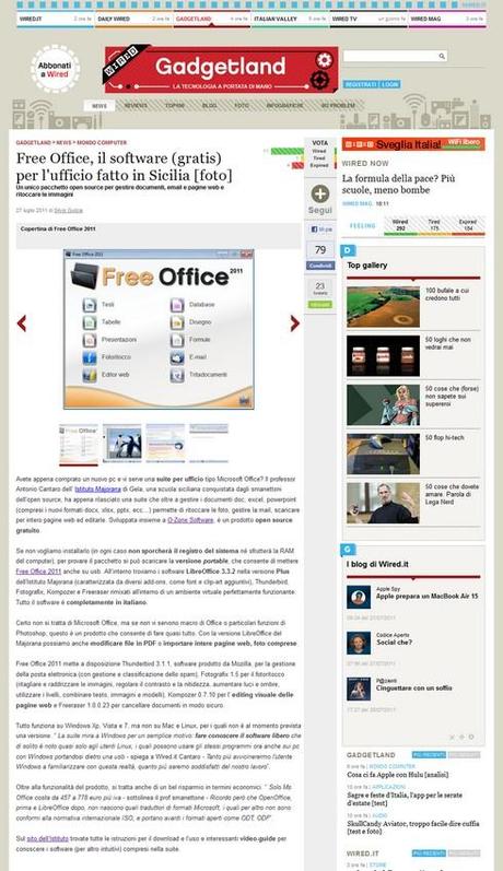 WIRED recensione su Free Office 2011
