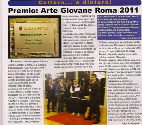 Articolo Premio Arte Giovane ed “Evelyn doll”