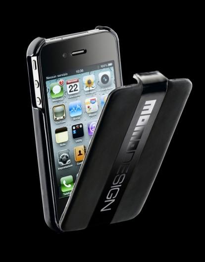 MOMOFLIPHONE4BK iPhone1 414x529 Arrivano i nuovi accessori per iPad e iPhone, realizzati da Cellular Italia e MOMODESIGN