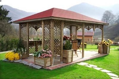gazebo in legno da giardino