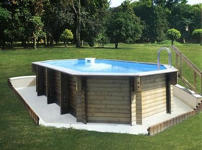 piscina in legno da giardino