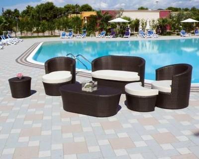 salotto da giardino utilizzabile anche per piscina
