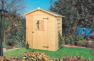 casetta per attrezzi in legno