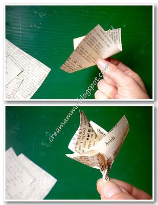 Rotolo carta + libro + glitter = alberello di Natale!