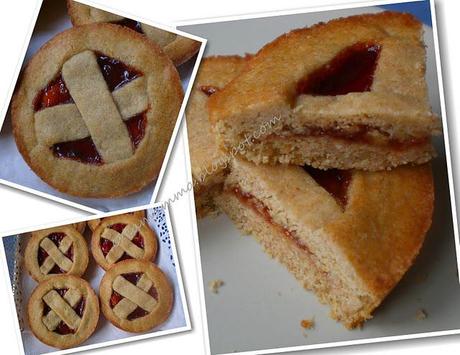 Crostatine di farro e marmellata di susine Crostatine di farro e marmellata di susine