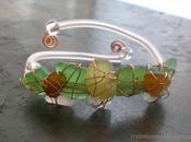 Bracciale vetrini mare filo rame