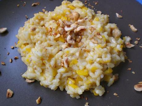 Risotto con zucca e nocciole