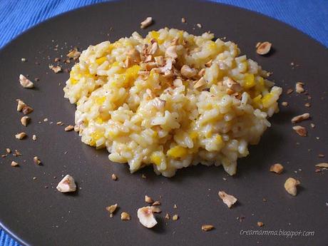 Risotto con zucca e nocciole