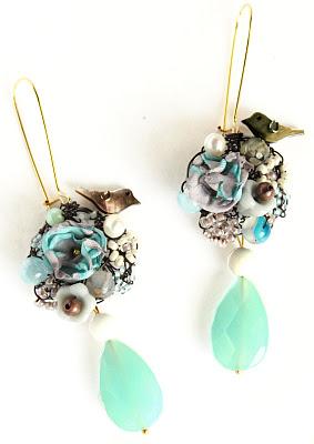 New Cip Cip in love earrings (light blue version)