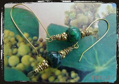 Orecchni crisocolla verdi - Green crysocolla earrings IGCRISOR
