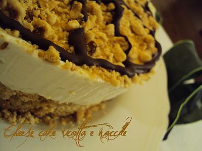 cheese cake di ricotta e nocciole