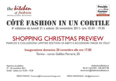 Cote Fashion in un Cortile – Shopping Christmas Preview