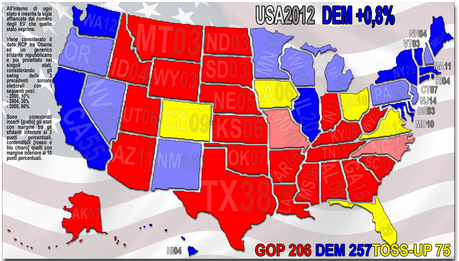 USA 2012: DEM +0,8%. Boom di Gingrich, crollo di Cain