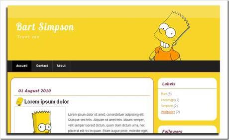 Blogger Template - Bart Simpson