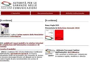 AgCom va su Twitter e Youtube